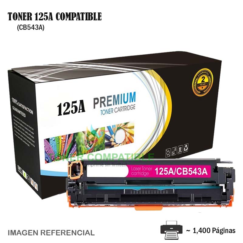 Toner Compatible 125A HP CB543A Magenta Toner Compatible 125A HP CB543A Magenta