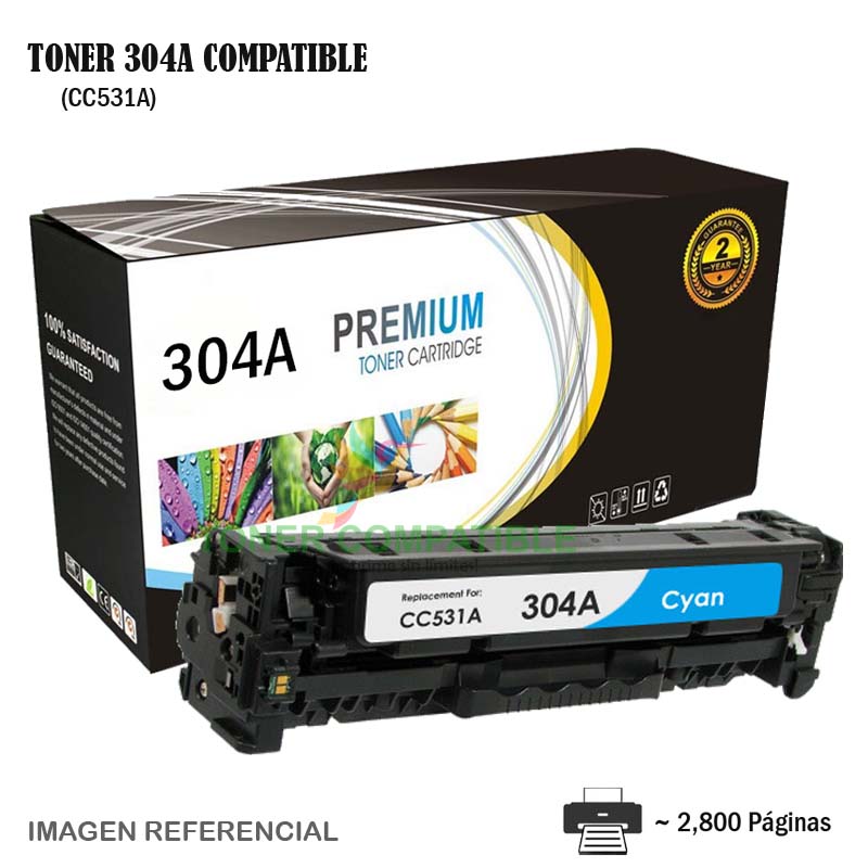 Toner Compatible 304A HP CC531A Cyan Toner Compatible 304A HP CC531A Cyan