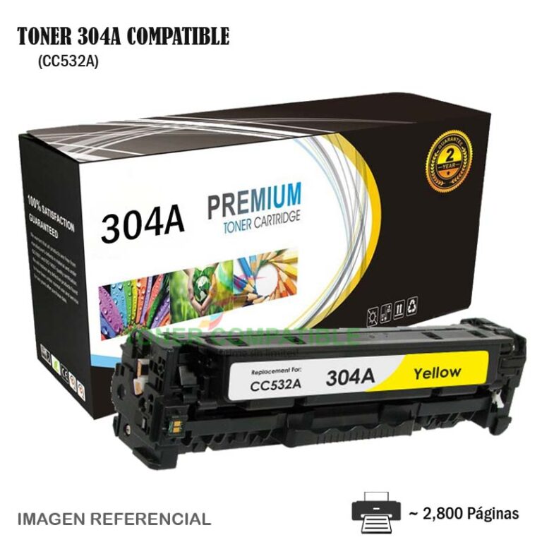 Toner Compatible 304A HP CC532A Yellow