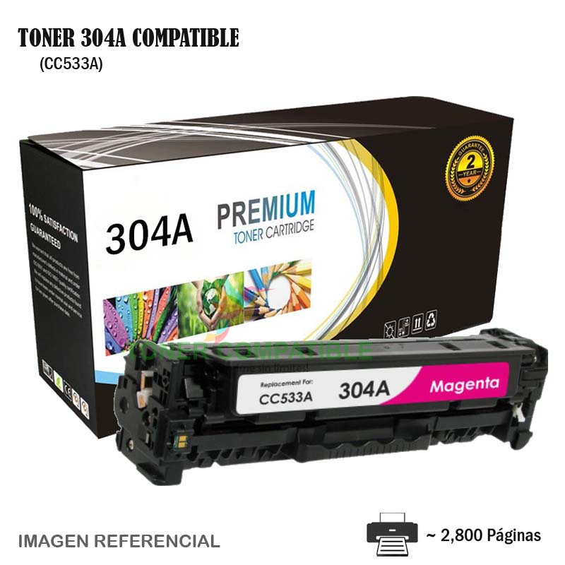 Toner Compatible 304A HP CC533A Magenta Toner Compatible 304A HP CC533A Magenta
