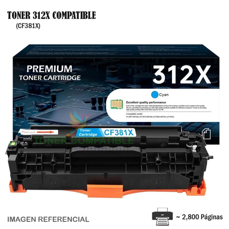Toner Compatible 312X HP CF381X Cyan