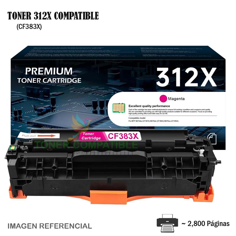 Toner Compatible 312X HP CF383X Magenta Toner Compatible 312X HP CF383X Magenta
