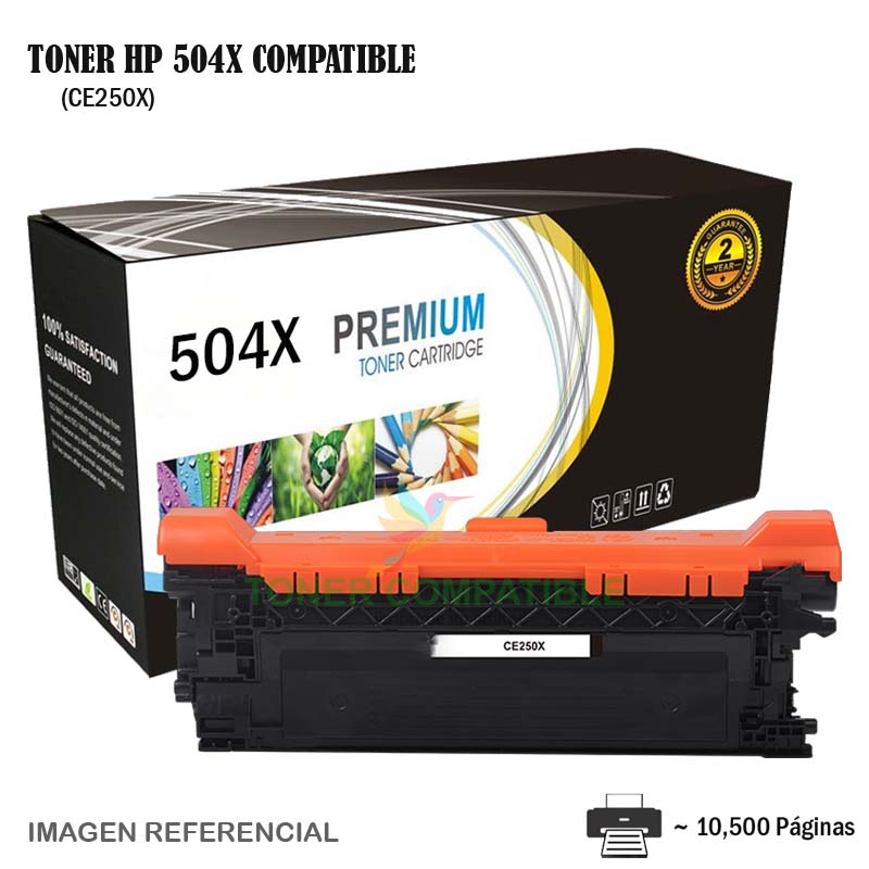 Toner Compatible 504X HP CE250X Black Toner Compatible 504X HP CE250X Black