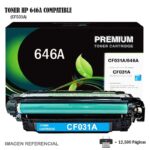 Toner Compatible 646A HP CF031A Cyan