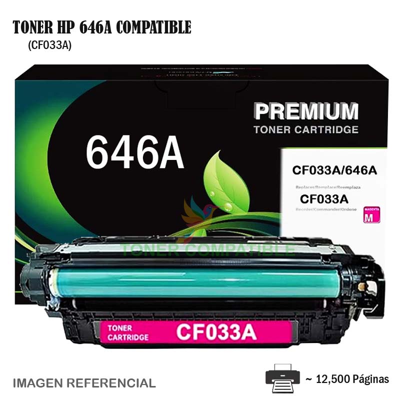 Toner Compatible 646A HP CF033A Magenta Toner Compatible 646A HP CF033A Magenta