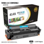 Toner Compatible 414X HP W2021X Cyan