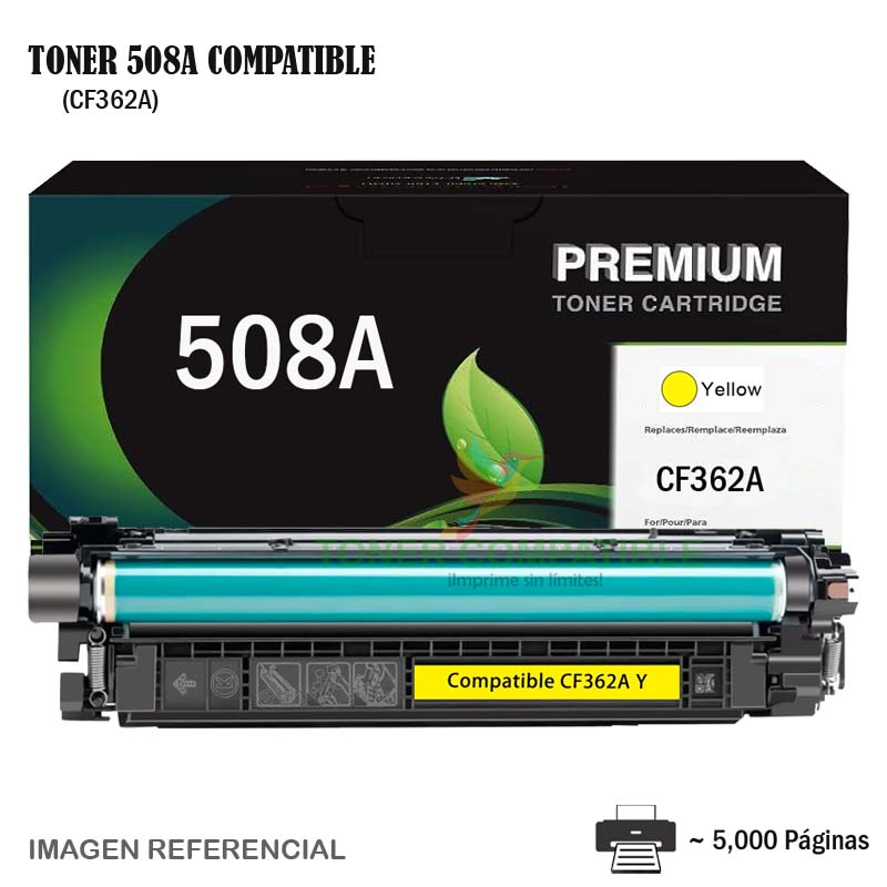 Toner Compatible 508A HP CF362A Yellow Toner Compatible 508A HP CF362A Yellow