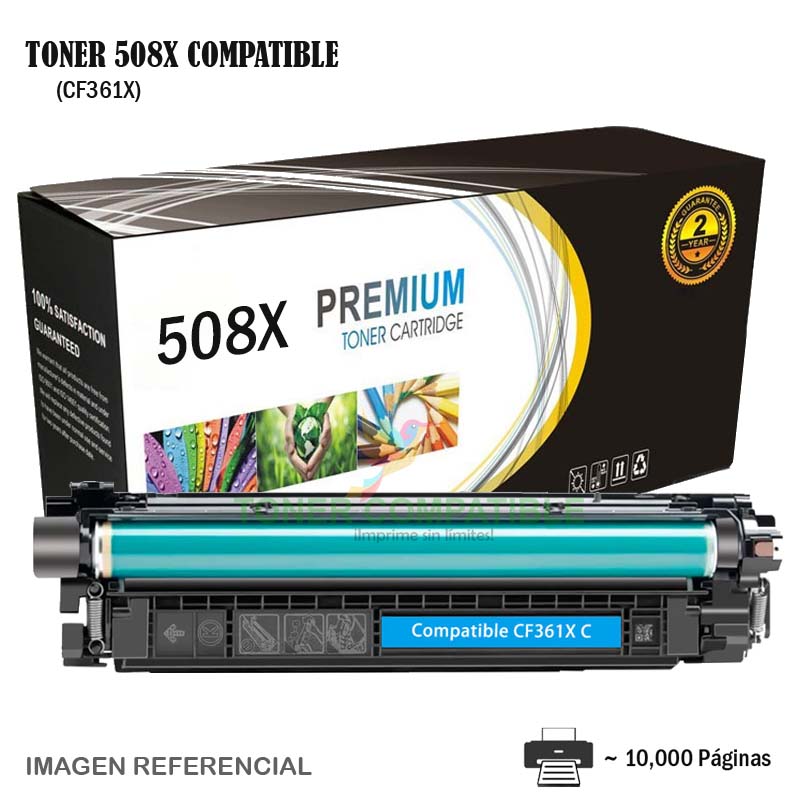 Toner Compatible 508X HP CF361X Cyan Toner Compatible 508X HP CF361X Cyan
