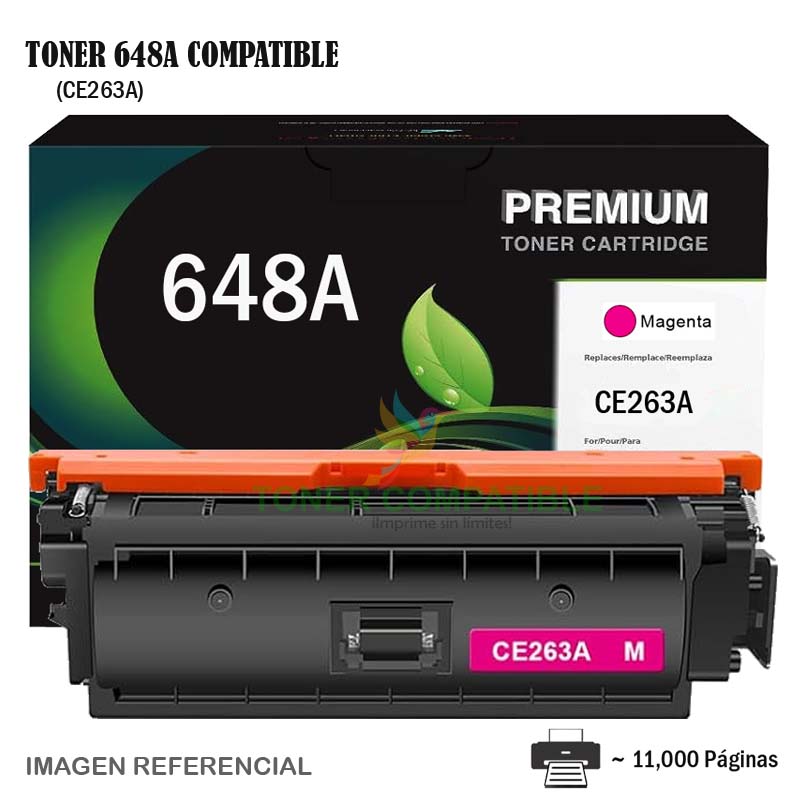 Toner Compatible 648A HP CE263A Magenta Toner Compatible 648A HP CE263A Magenta