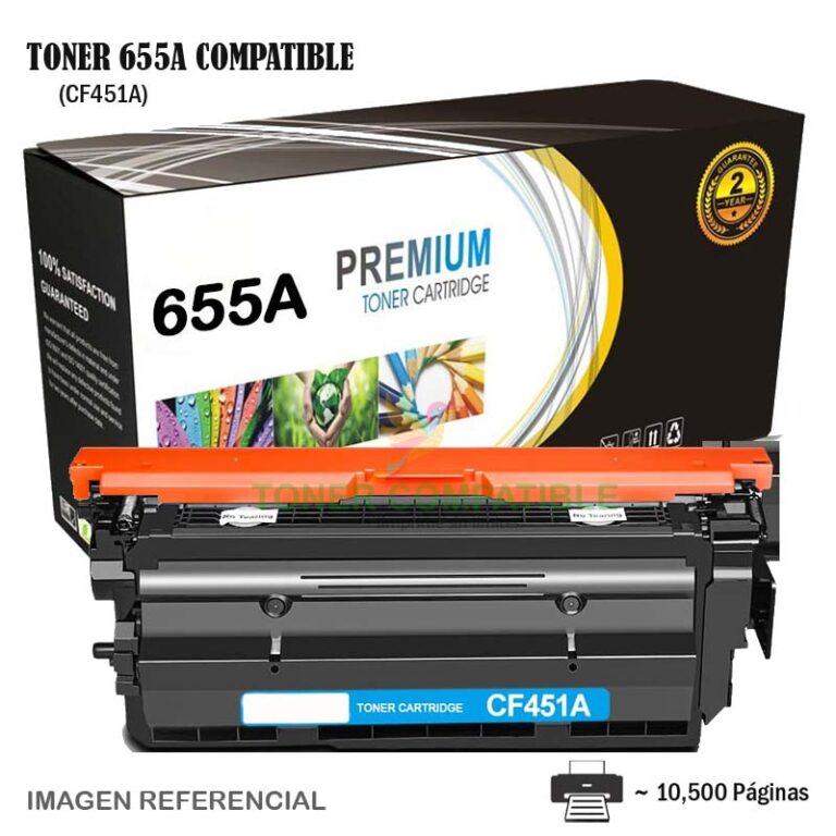 Toner Compatible 655A HP CF451A Cyan