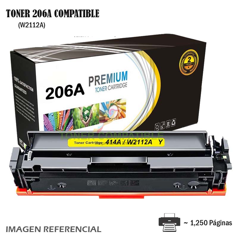 Toner Compatible 206A HP W2112A Yellow Toner Compatible 206A HP W2112A Yellow