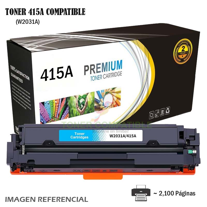 Toner Compatible 415A HP W2031A Cyan Toner Compatible 415A HP W2031A Cyan