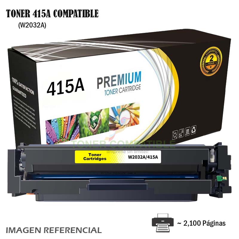 Toner Compatible 415A HP W2032A Yellow Toner Compatible 415A HP W2032A Yellow