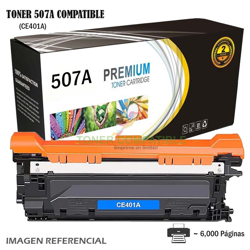 Toner Compatible 507A HP CE401A Cyan Toner Compatible 507A HP CE401A Cyan
