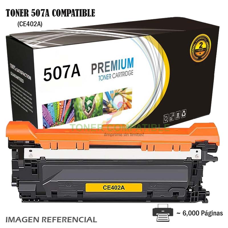 Toner Compatible 507A HP CE402A Yellow Toner Compatible 507A HP CE402A Yellow