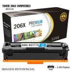 Toner Compatible 206X HP W2111X Cyan
