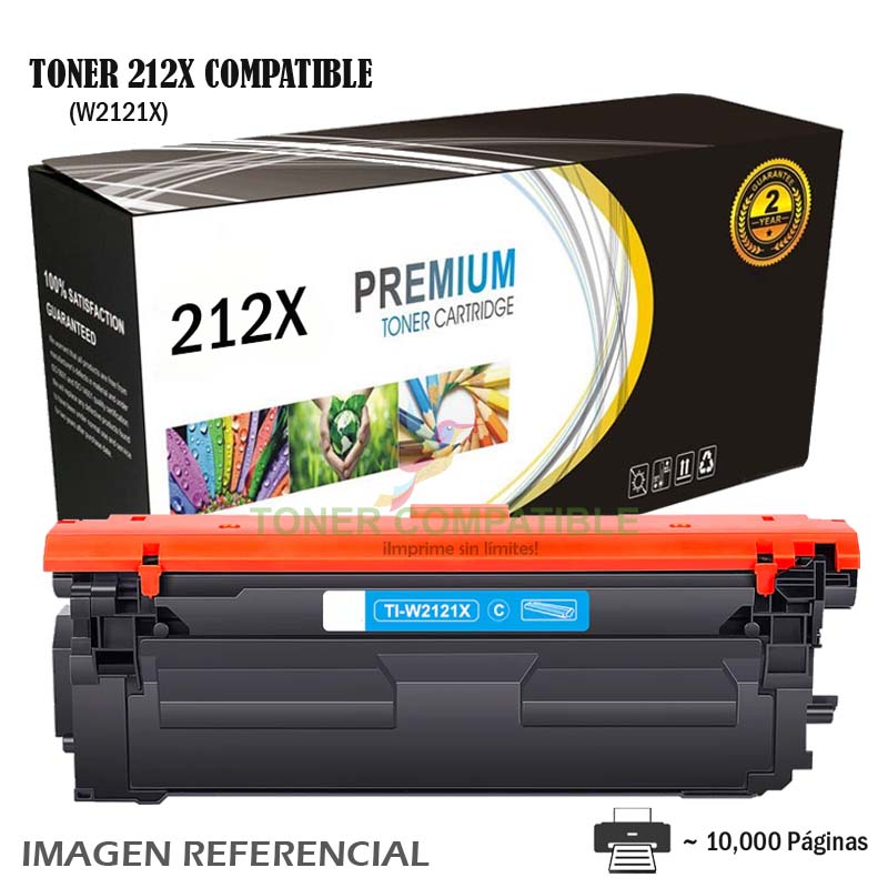 Toner Compatible 212X HP W2121X Cyan Toner Compatible 212X HP W2121X Cyan