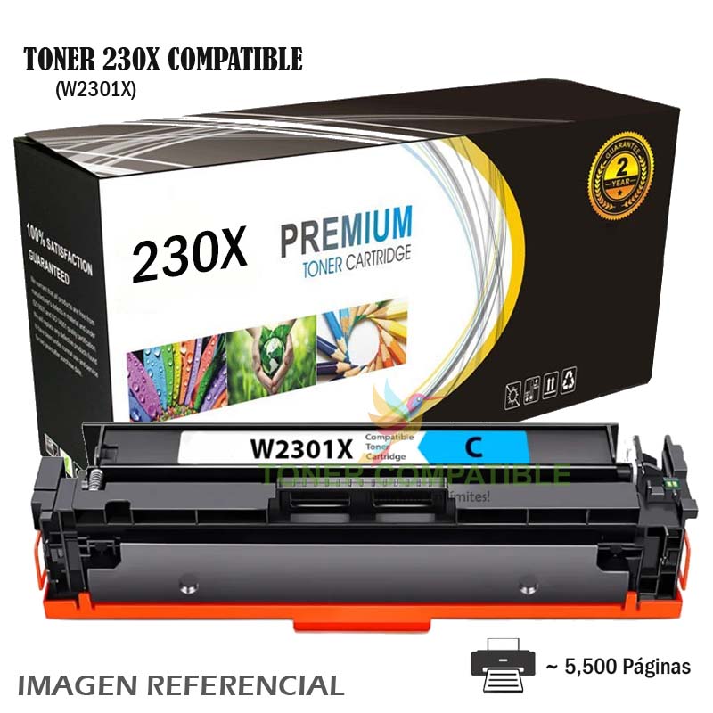 Toner Compatible 230X HP W2301X Cyan Toner Compatible 230X HP W2301X Cyan