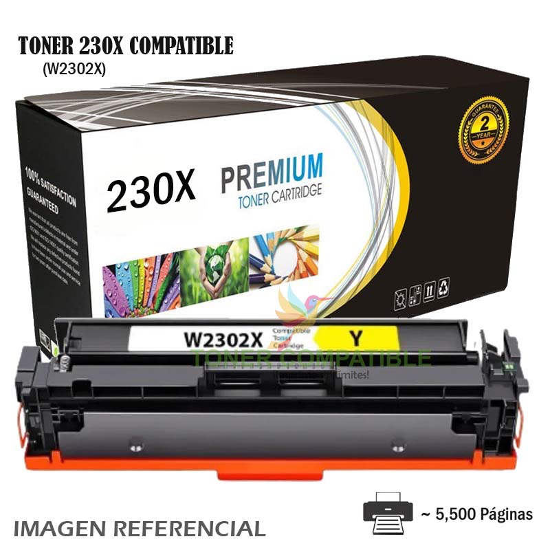 Toner Compatible 230X HP W2302X Yellow Toner Compatible 230X HP W2302X Yellow