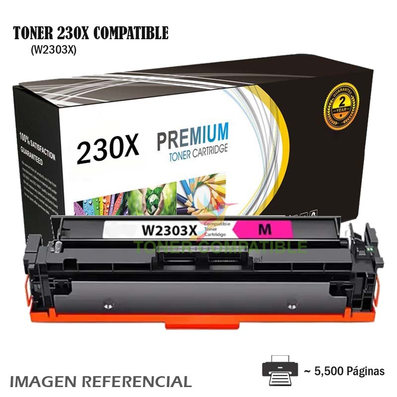 Toner Compatible 230X HP W2303X Magenta Toner Compatible 230X HP W2303X Magenta